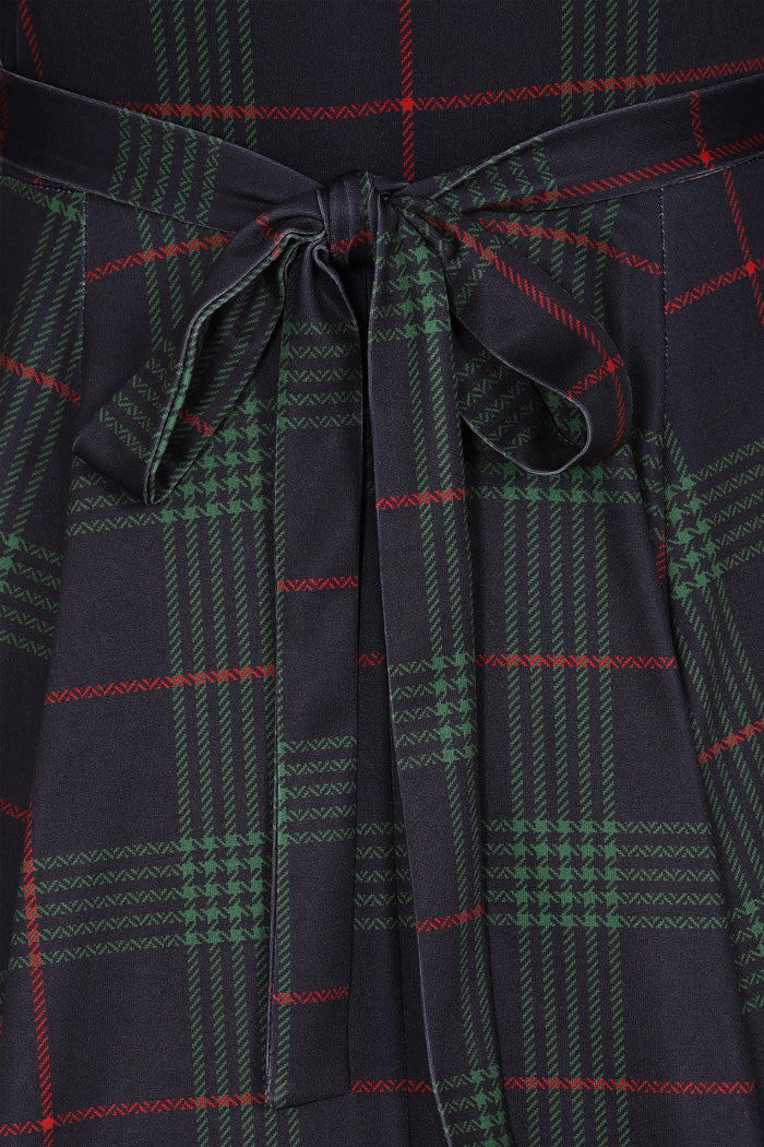 Lyra Dress - Navy Tartan, Lady V London