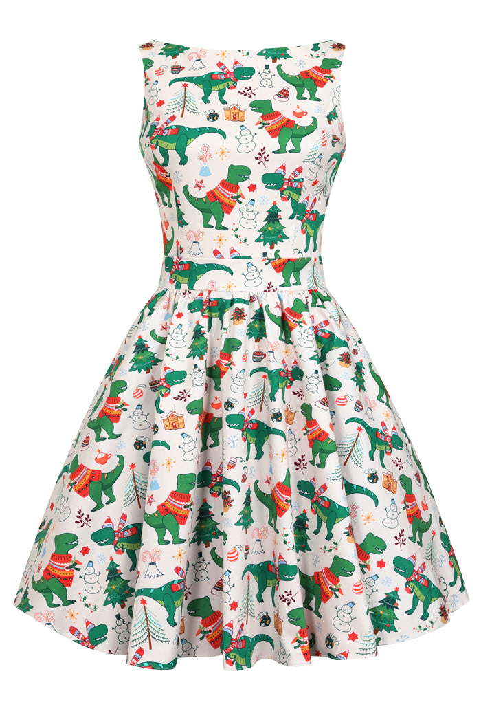 Tea Dress - Festive Rex, Lady V London