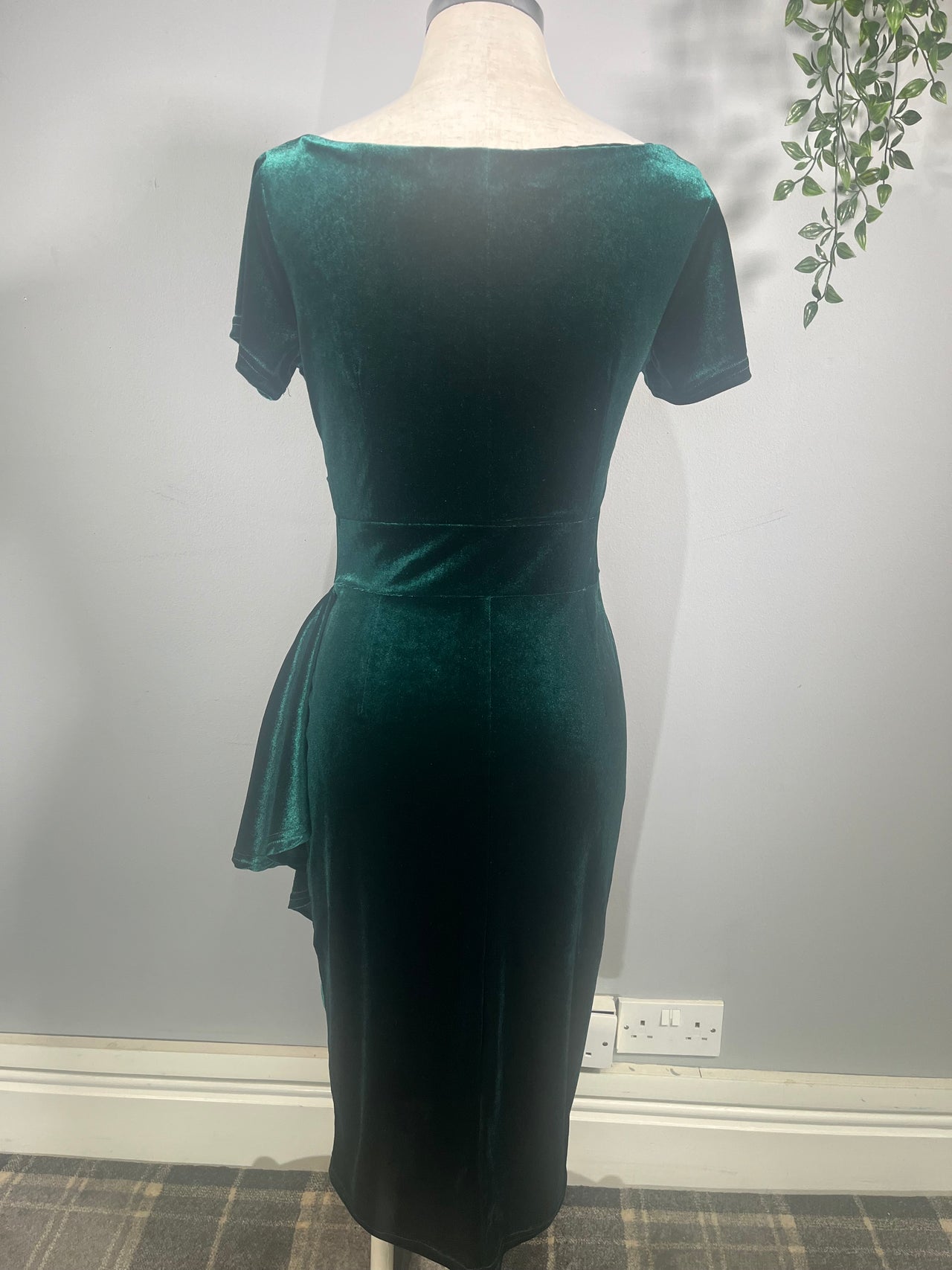 Elsie Dress - Emerald Velvet (10)