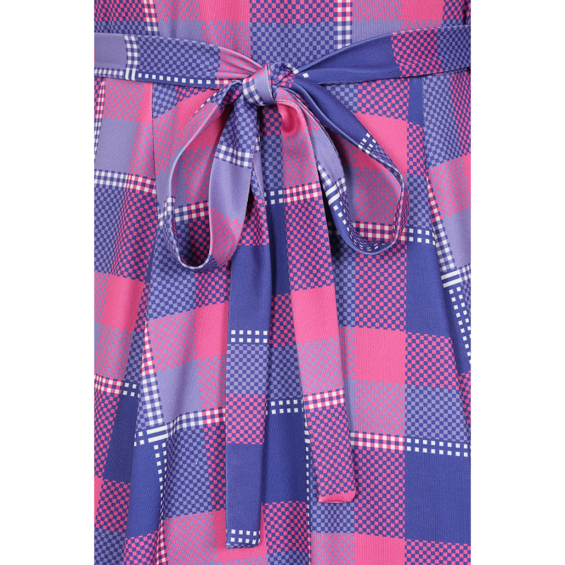 Lyra Dress - Pink and Purple Plaid