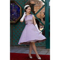 Thumbnail for Hepburn Dress - Rose Quartz Sateen