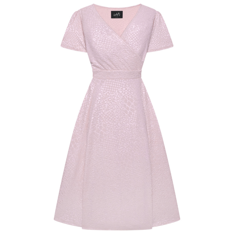 Lyra Dress - Light Pink Leopard