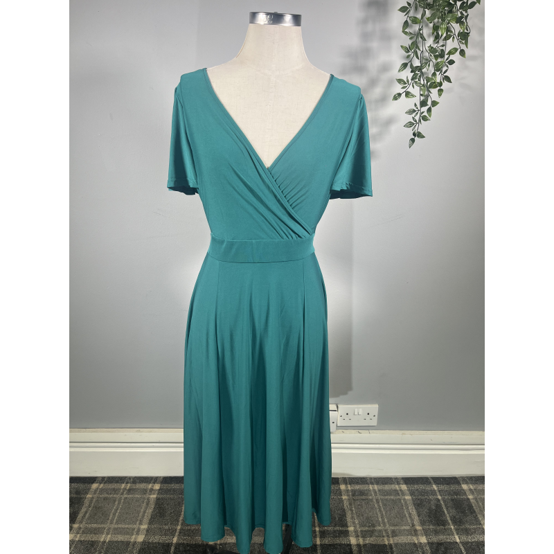 Lyra Dress - Teal (14), Lady V London