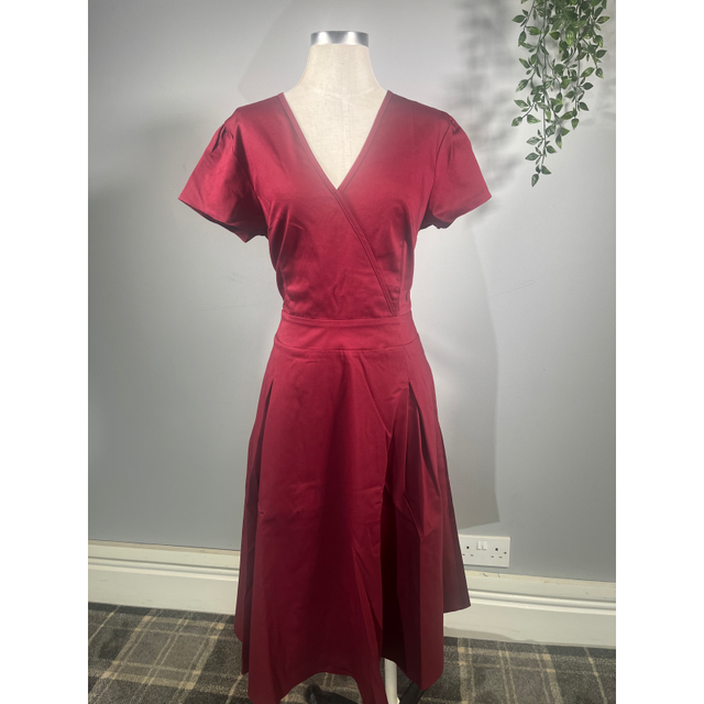 Estella Dress - Red (12), Lady V London