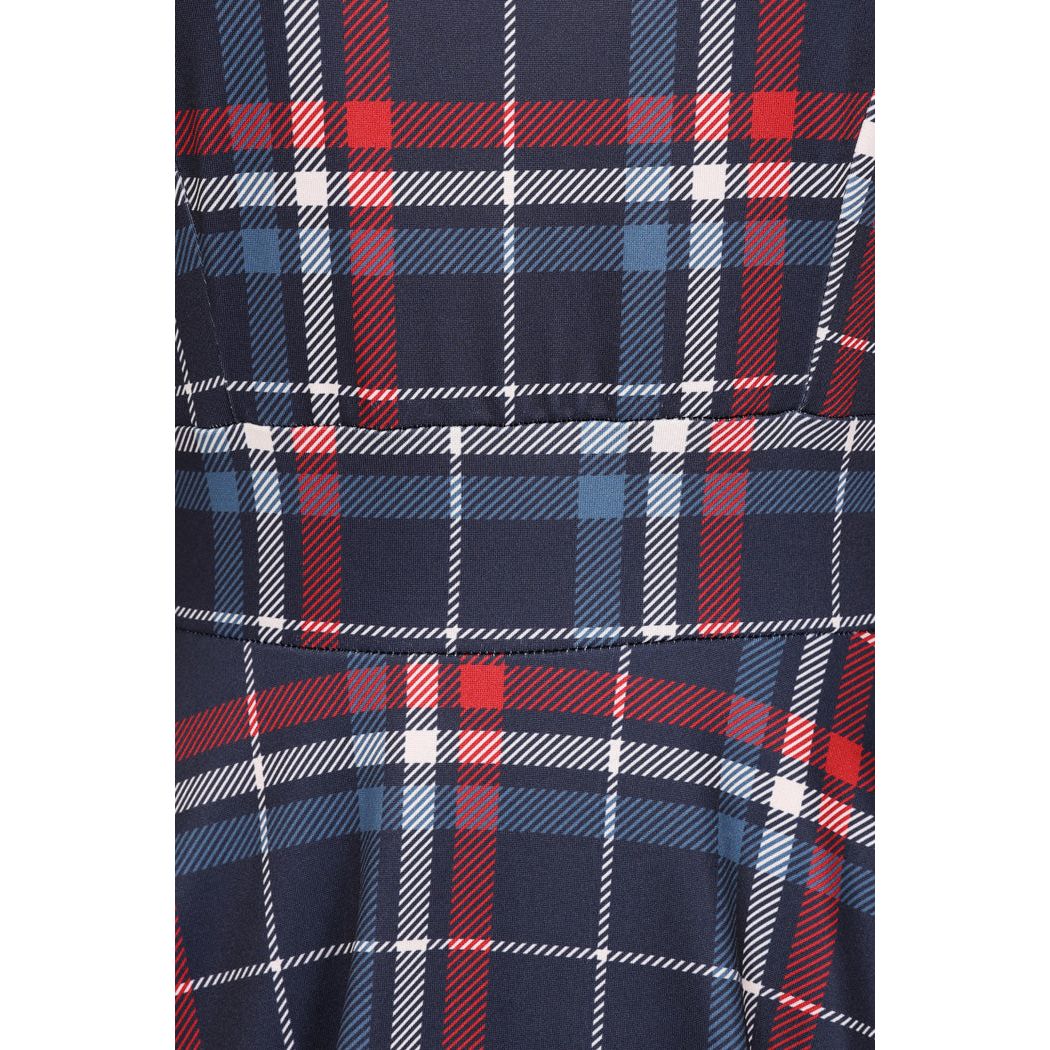 Betty Dress - Navy Tartan