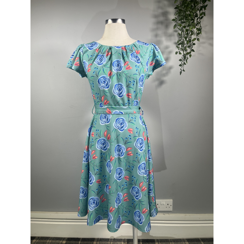 Day Dress - Teal Rose (08), Lady V London