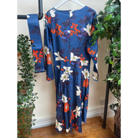 Thumbnail for Lady V Dress - Flowers on Blue (16), Lady V London