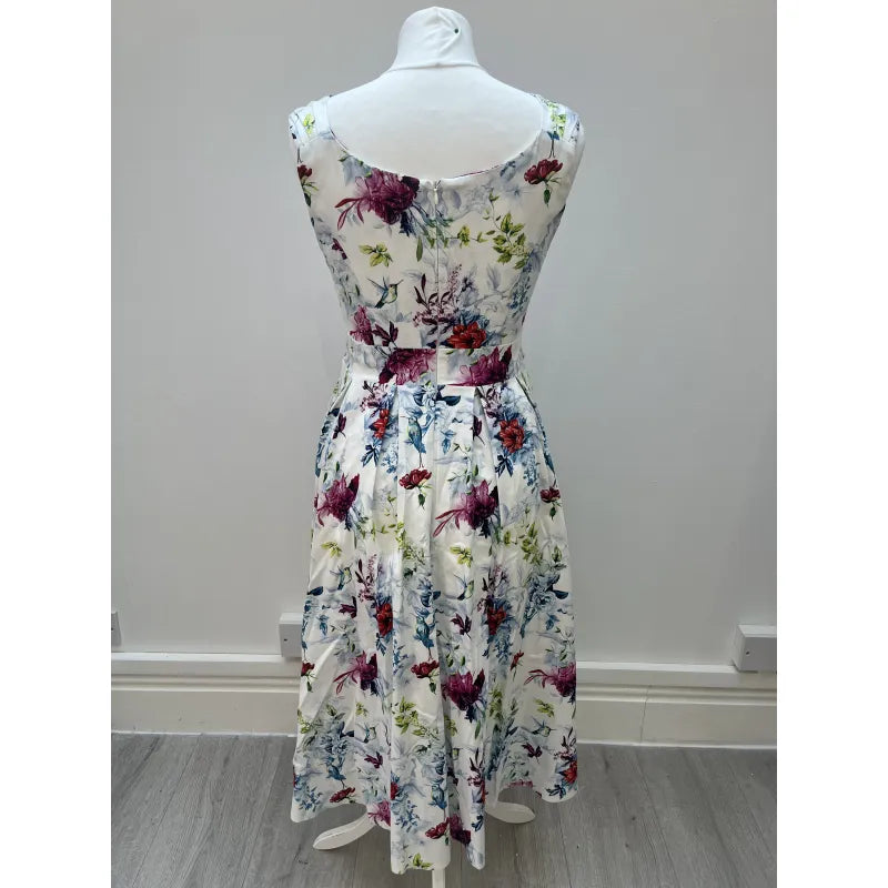 Lady V Dress - White Floral (10), Lady V London
