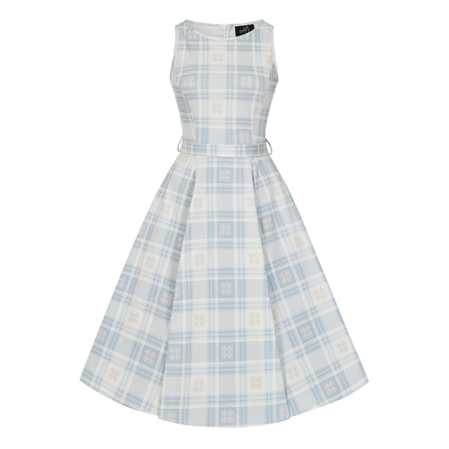 Hepburn Dress - Snowflake, Lady V London