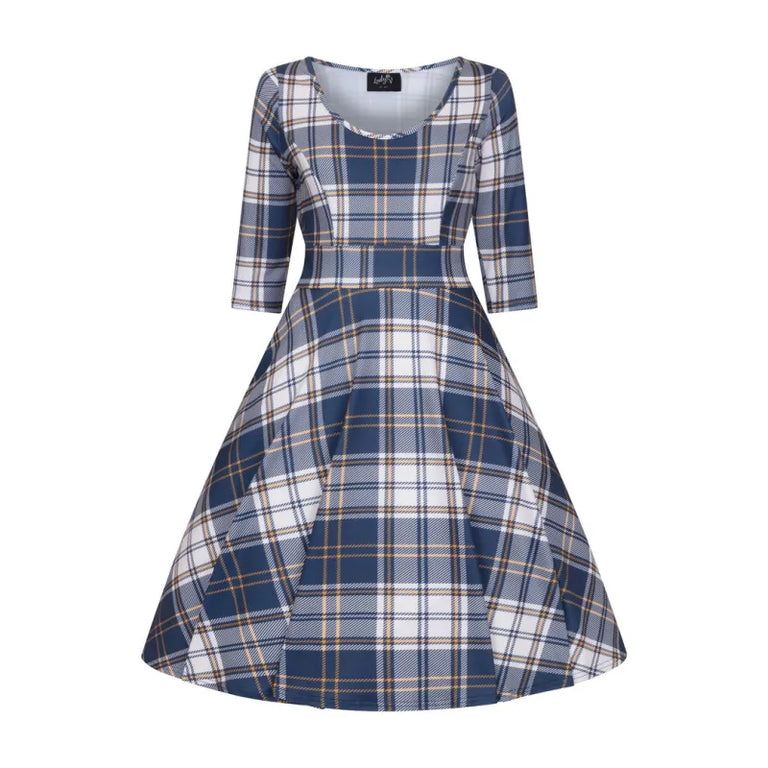 ワンピース Betty layered check dress andmary ANDMARY】Betty layered check dress
