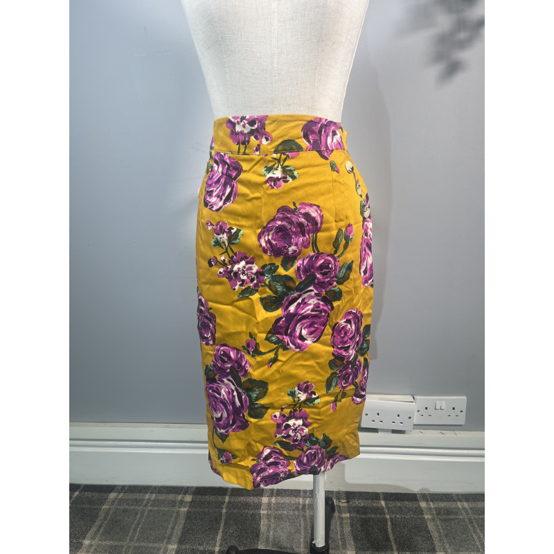 Lady V Skirt - Mustard Floral (10), Lady V London