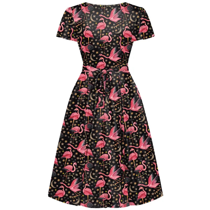 Lyra Dress - Starlight Flamingo