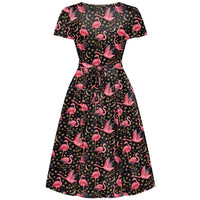 Thumbnail for Lyra Dress - Starlight Flamingo