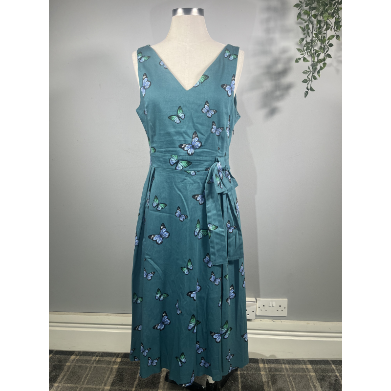 Lady V Dress - Teal Butterfly (14), Lady V London