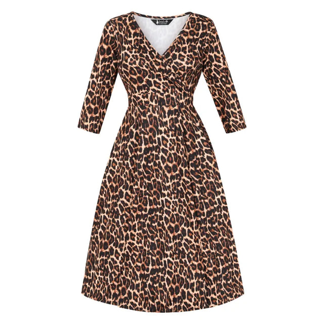 Lyra Dress - Leopard Print, Lady V London