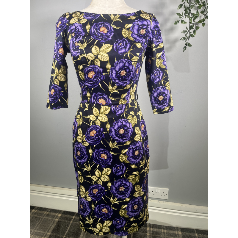 Lady V Dress - Purple Flowers (10), Lady V London