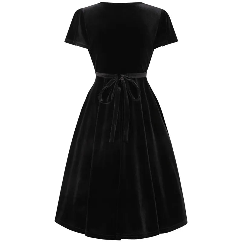 Lyra Dress - Black Velvet
