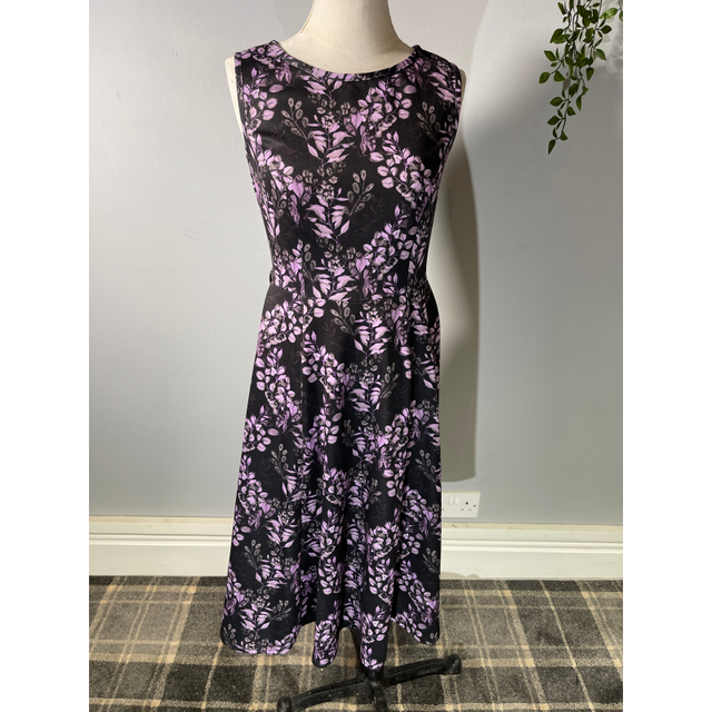 Hepburn Dress - Lilac Blooms (10), Lady V London