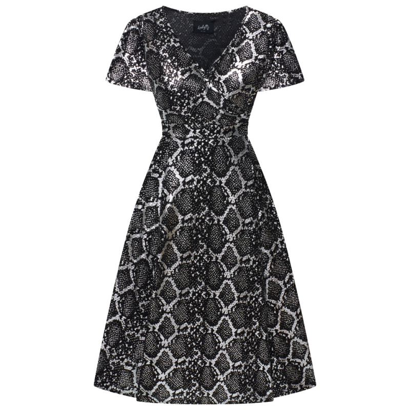 Lyra Dress - Metallic Snake Skin