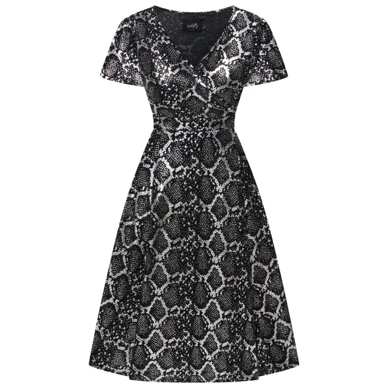 Lyra Dress - Metallic Snake Skin