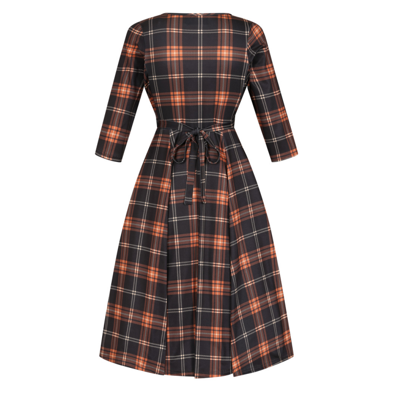 Lyra Dress - Fall Tartan, Lady V London