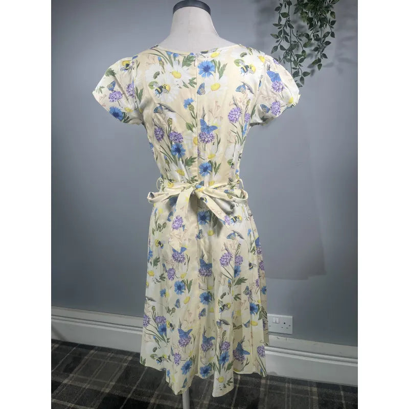 Keyhole Day Dress - Oh To Bee Daisies (12), Lady V London