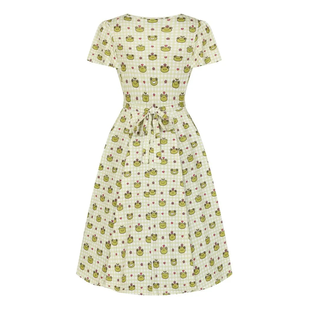 Lyra Dress - Frog Gingham, Lady V London