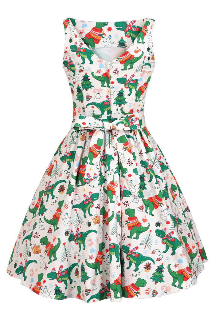 Tea Dress - Festive Rex, Lady V London