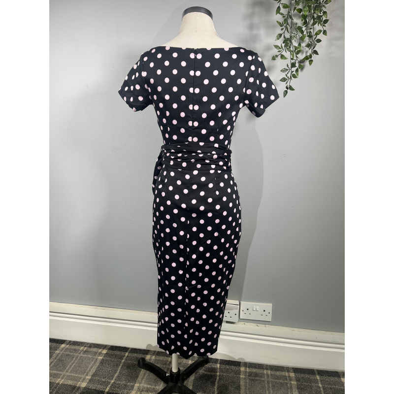 Lady V Dress - Black Polka (10), Lady V London