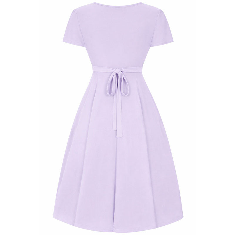 short light purple dress Short Sleeve Lyra Dress