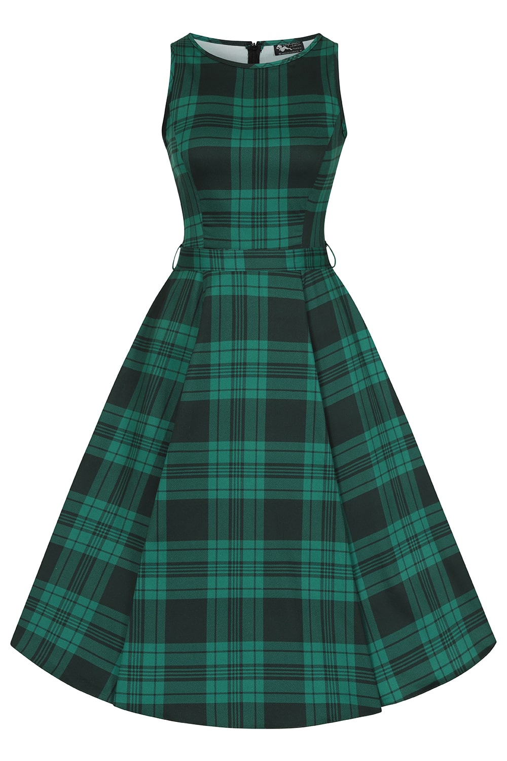 Hepburn Dress - Galway Green Tartan, Lady V London