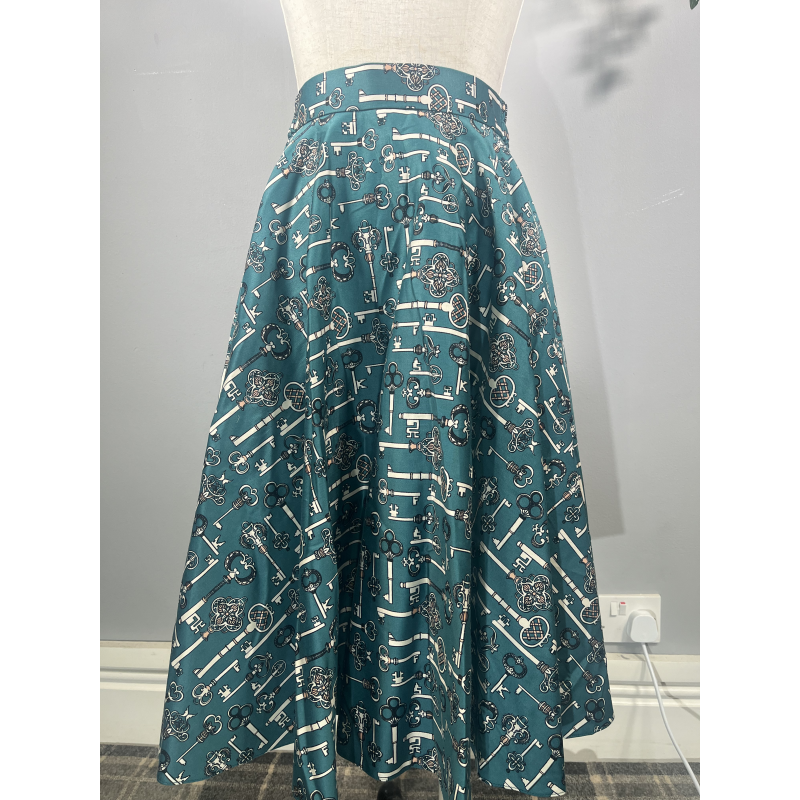 Full Circle Skirt - Keys (10), Lady V London