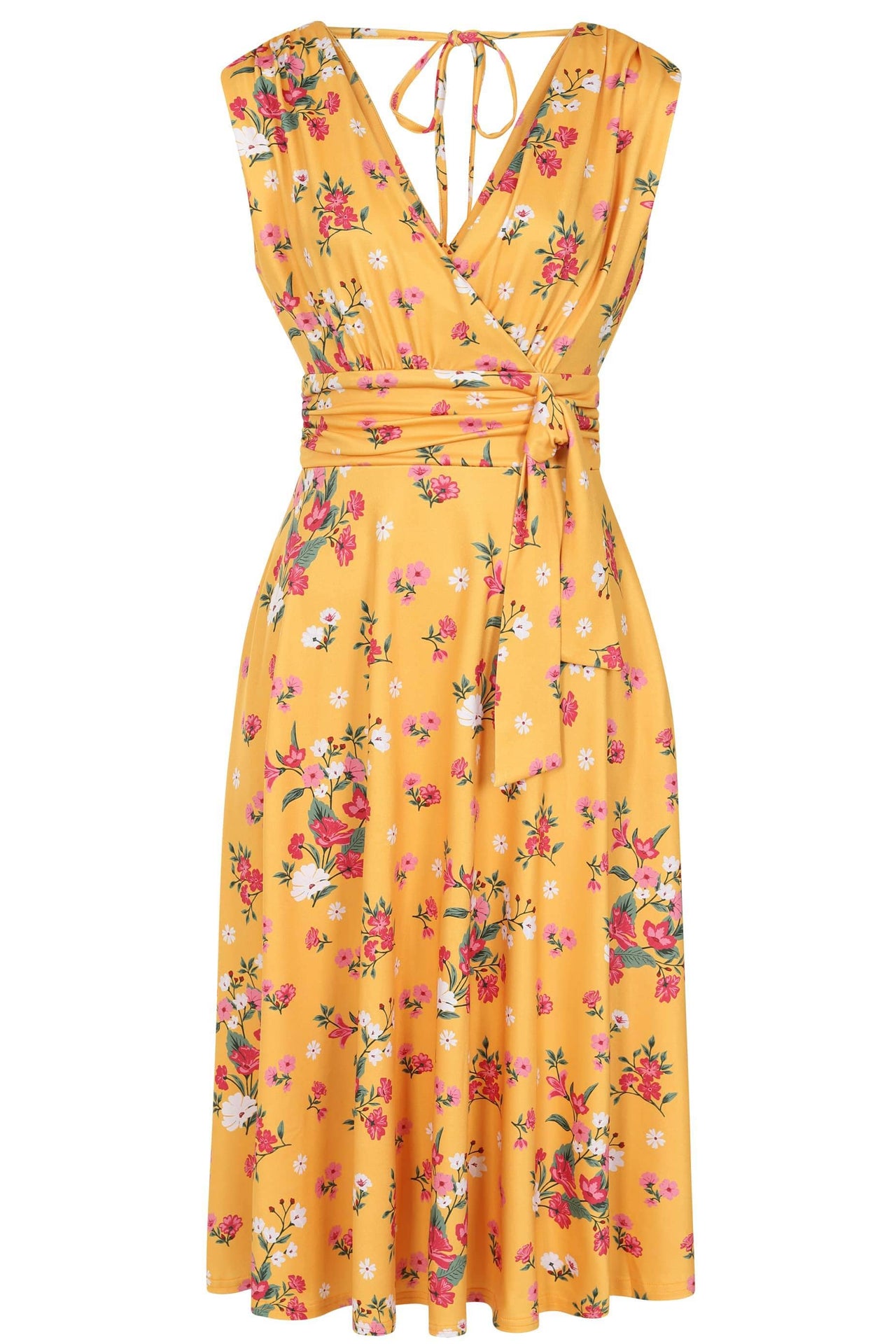 Arabella Dress - Mustard Floral Lady Vintage Arabella Dresses