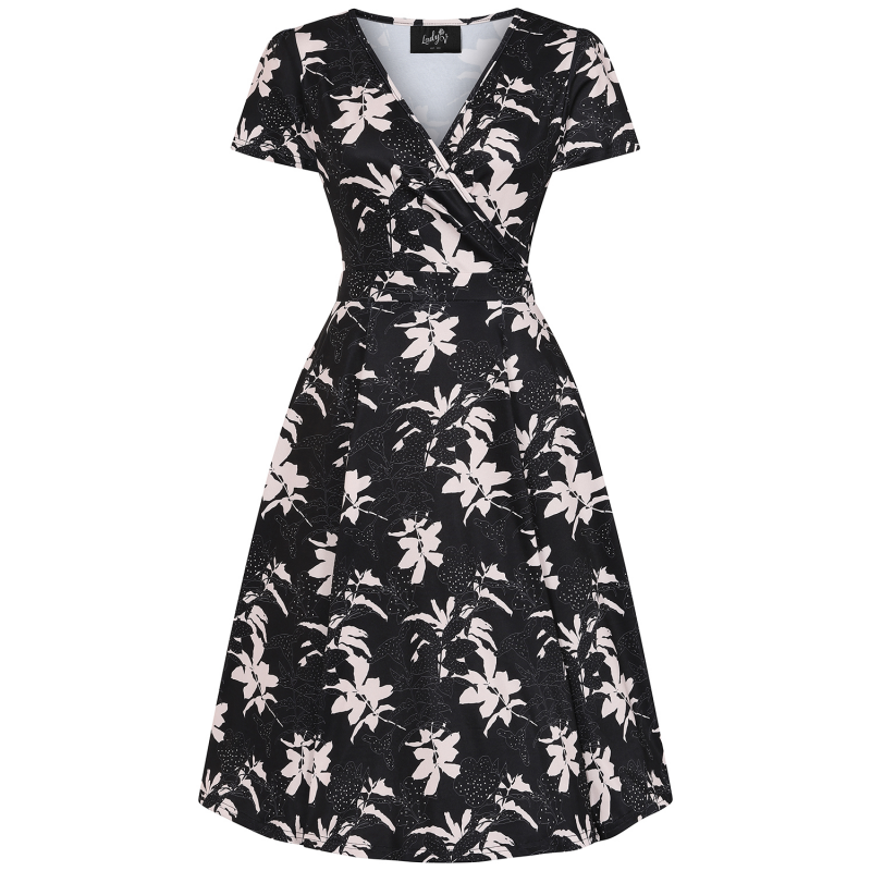 Lyra Dress - Monochrome Floral