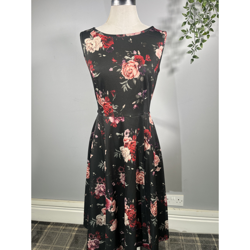 Hepburn Dress - Baroque Roses (12), Lady V London