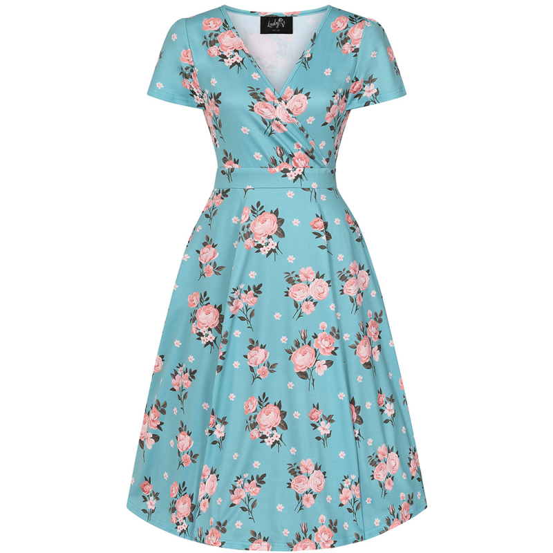 Lyra Dress - Powder Pink Roses