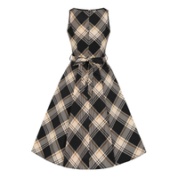 Thumbnail for Hepburn Dress - Dark Tartan, Lady V London