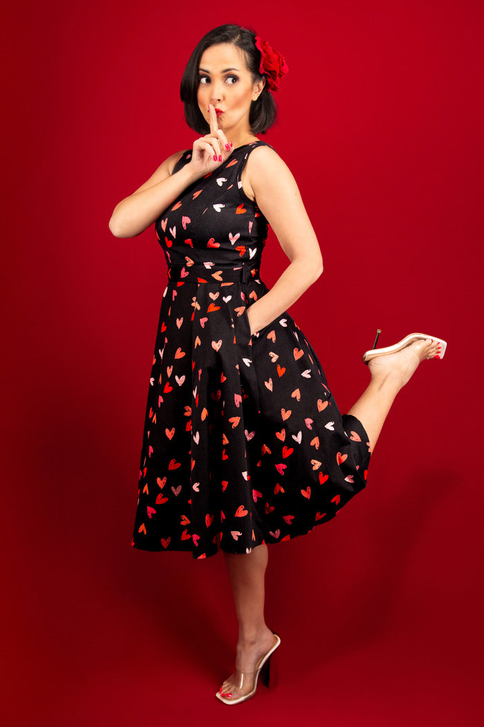 Hepburn Dress - Confetti Hearts