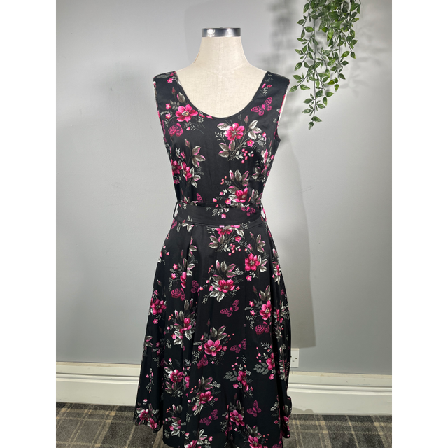 Lady V Dress - Pink Flowers and Butterflies (12), Lady V London