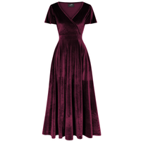 Thumbnail for Lyra Maxi Dress - Wine Velvet