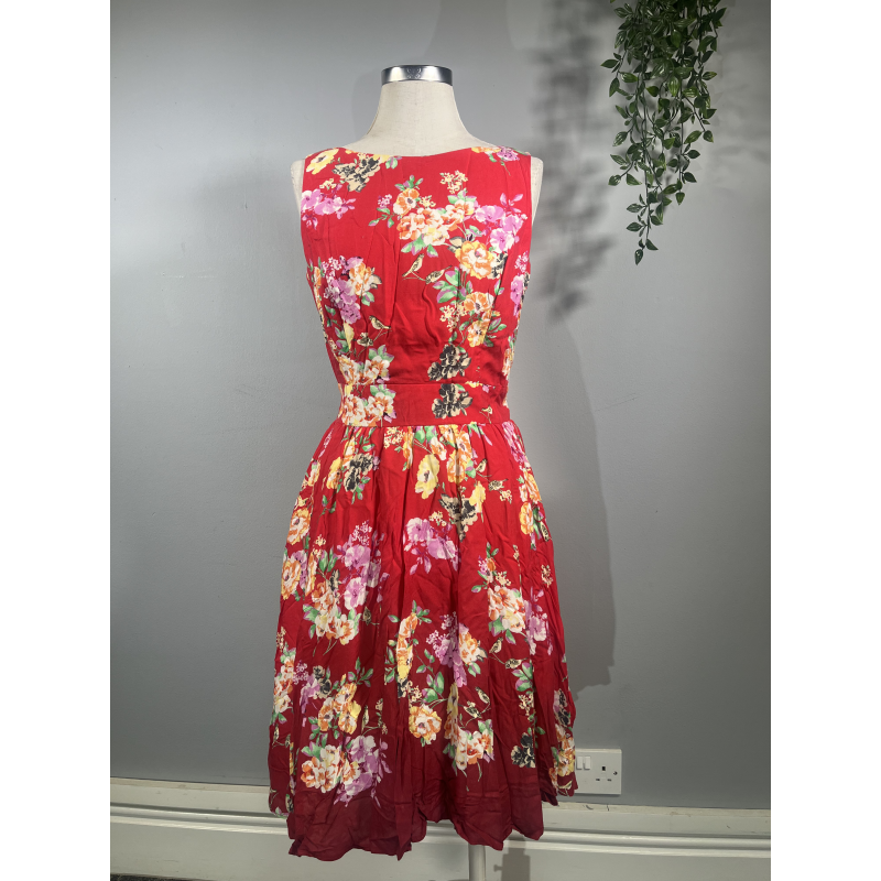 Tea Dress - Red Flower Garden (12), Lady V London