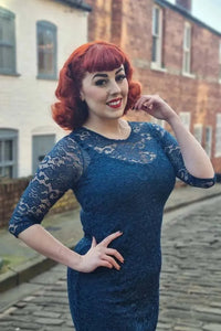 Thumbnail for Beatrice Dress - Teal - Lady V London