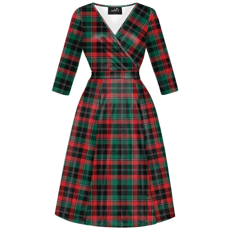 Lyra Dress - Christmas Tartan