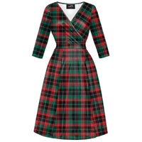 Thumbnail for Lyra Dress - Christmas Tartan