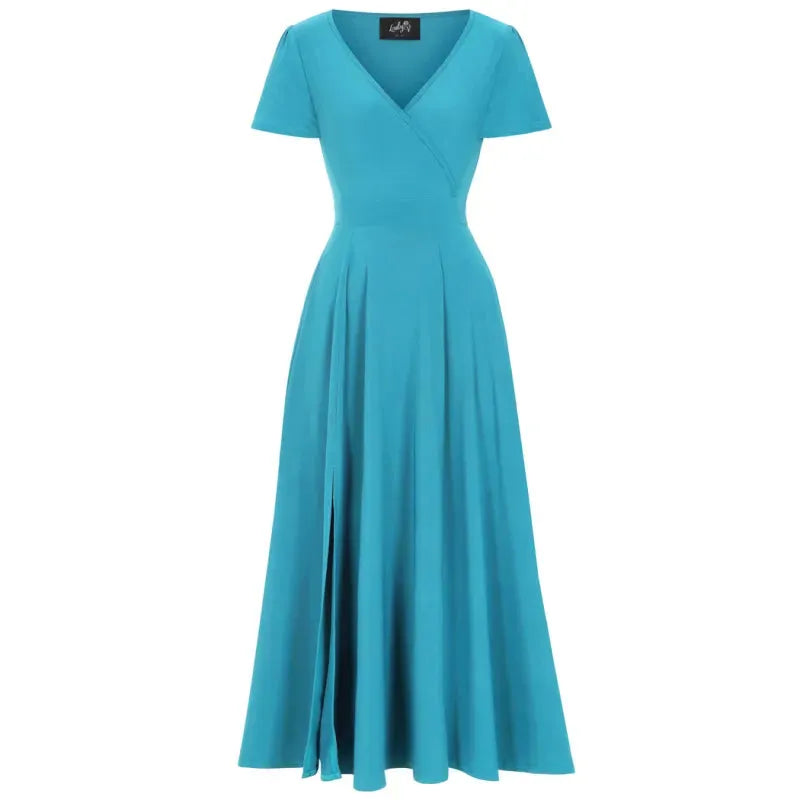 Lyra Maxi Dress - Turquoise | Lady V London Lyra Maxi Dress - Turquoise | Lady V London