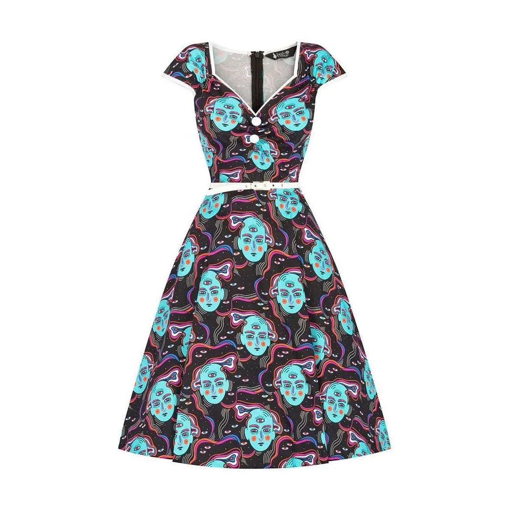 lady vintage isabella dress Isabella Dress - Purple Roses