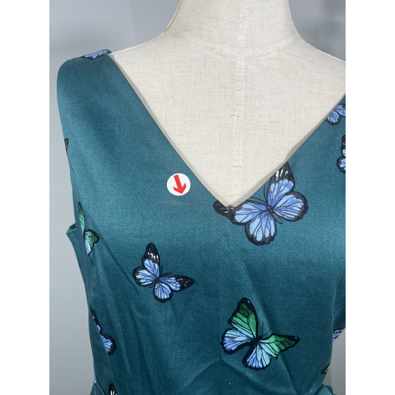 Lady V Dress - Blue Butterflies on Teal (14), Lady V London