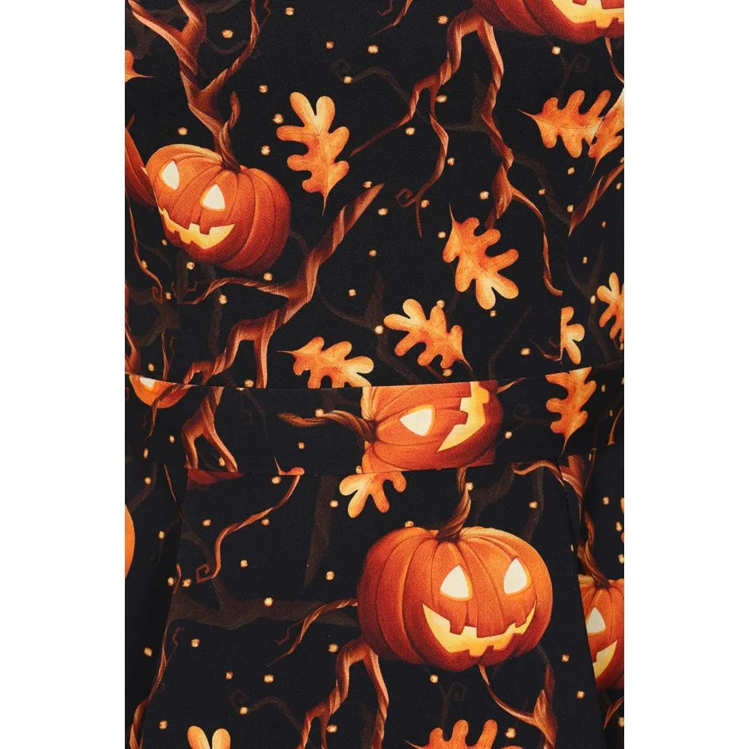 Hepburn Dress - Pumpkin Forest, Lady V London