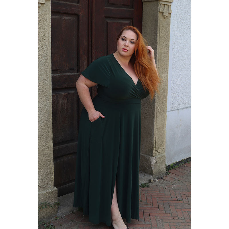 Lyra - Maxi Dress - Bottle Green Lady V London Lyra - Maxi Dress - Bottle Green Lady V London