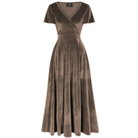 Thumbnail for Lyra Maxi Dress - Golden Mocha Velvet